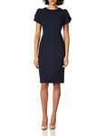 Calvin Klein Women's Tulip Sleeved Above The Knee Sheath Dress, Indigo, 16