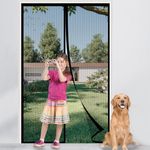 Norvens Magnetic Screen Door, 80 x 200cm Fly Insect Screen Door Screen Mesh Curtain with Powerful Magnets and Full Frame Hook&Loop, Easy to Install, Insect Protection Door No Gap