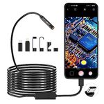 1920P Snake Inspection Borescope, Pancellent Type C Endoscope, Scope Camera with 8 LED Lights for Android and iOS Smartphone, iPhone, iPad, Samsung (16.5 FT/5M)