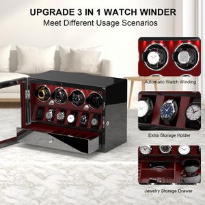 DUKWIN 8-Slot Watch Winder – Automatic Watch Storage Display Case