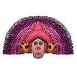 santarms Kartik purulia art of folk chhau dance face mask | best home decor wall decorative hanging chhau mask purulia chhau mask chhau dance mask purulia chhau mask wall hanging big size