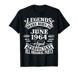 60th Birthday Gift Legends Born In June 1964 60 Years Old T-Shirt