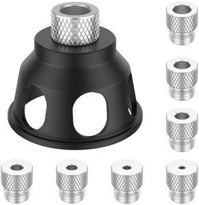 Kandishiex Vertical Drill Guide Doweling Jig Kit Self Centering Dowel Drill Guide with 3-10mm 8 Drill Sleeves Aluminum Alloy Drill Positioning Pocket Hole Jig Puncher for Carpentry Tool(1 set,black)