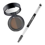 Soft Brow Define & Fill Powder Duo, Includes Dual ended Brush, Vegan and Cruelty Free (Black/Brown)