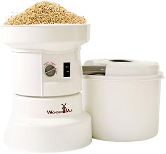 Powerful Electric Grain Mill Wheat Grinder for Home and Professional Use - High Speed Grain Grinder Flour Mill for Healthy Grains and Gluten-Free Flours - Electric Grain Mill by Wondermill,White