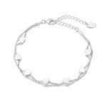 Philip Jones Silver Plated Heart Bracelet