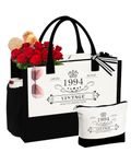 30th Birthday Gifts for Women - Canvas Tote Bag Travel Gear, Unique 30 Years Old Gifts for Wife Sister Mum Aunt Friends Her Turning 30, Vintage 1994 Beach Bag & Cosmetic Bag