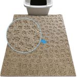 Drymate Cat Litter Box Mat, Litter Trapping Mat, Waterproof, Urine-Proof, Absorbent, Machine Washable, Soft on Paws, Contains Mess, Protects Floors, Kitten Supplies, Tan, 28x34 XL