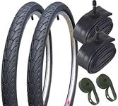 2 Bike Tires, Tubes & Rim Strips, 26" x 1.50" City Slick II Bicycle Tire