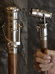 Modern Miracles Brass Nautical Antique Telescope Finish Walking Stick Wood Cane Replica