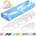 JIKIOU Upgrade Leather Cloud Keyboard Wrist Rest, Cloud Wrist Rest with Non-Slip PU Base, Comfortable Memory Foam Wrist Rest for Computer Laptop Mac Gaming Office and Pain Relief Christmas Wish Gift