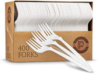 Plasticpro Cutlery 800 Mediumweight White Disposable Plastic Forks