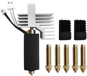 HIKUDIY 0.4mm Ceramic Hotend Print Head Extruder Kit Hot End with Extra 5Pcs Brass Nozzle and 2Pcs Nozzle Brushes for Elegoo Centauri Carbon/Centauri 3D Printers