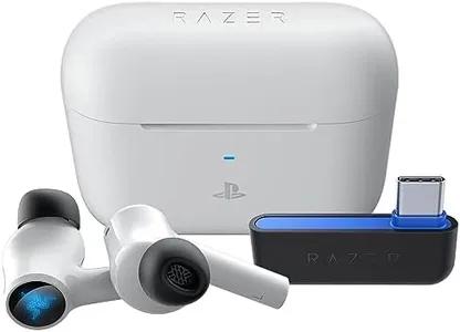 Razer Hammerhead HyperSpeed Wireless Multi-Platform Gaming Earbuds for Playstation 5 / PS5, PC, Mobile: ANC - Noise Cancelling Mic - Bluetooth 5.2 - RGB Chroma - 30 Hr Battery