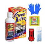 QLV Oven Cleaning Kit | Heavy Duty Oven Cleaner with Non-Scratch Scraper, Gloves, Cloth & Bags | Fume-Free, Easy Deep Clean for Racks, Grills, BBQ, Air Fryers | Powerful Kitchen Grease Remover