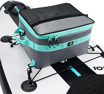 YVLEEN Waterproof Paddle Borad Cooler, SUP Cooler Durable PVC Material Paddle Board Deck Bag with Mesh Top Pocket, Adjustable Straps, Super Capacity for Stand-Up Paddleboard and Kayak Accessories