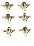 TULJA ENTERPRISES Brass Wick Holder for Oil Lamp/Cotton Wick Holder for Pooja/Fits in All Type Diyas/Deepak Wick Holder/Cup/Plate/Pramida/Stand for Batti/Multipurpose (Pack of 6)