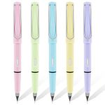 TIESOME 5pcs Inkless Pencils Eternal, Everlasting Pencil Replaceable Head Infinite Pencil Inkless Pen with Eraser, Unlimited Writing Eternal Pencil No Ink For School Office Professional Use