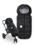 7AM Enfant Stroller Blanket 212 - Adjustable Baby Car Seat Zipped Blanket for Babies Winter, Unisex Multi Purpose Fleece Lined Warm Hooded Toddler Footmuff | (6M - 4T) (Black)