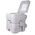 Dripex Portable Camping Toilet - 20L Handle Removable Handle Portaloo with Flush for Outdoor Camping Hiking Travel Caravan