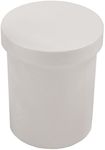 Small Massage Cream Jar, White Polyurethane with Screw On Lid - 8 oz