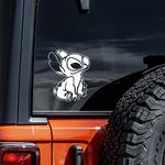 When Pigs Fly Lilo - Stitch - Sitting - Auto - Decal - Sticker - for Window - Car - Truck - SUV - Motorcycle - Helmet - (Stitch Sitting)