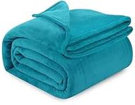 Utopia Bedding Turquoise Fleece Blanket California King Size Lightweight Fuzzy Soft Anti-Static Microfiber Bed Blanket (102x96 Inch)