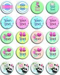 Customized Button/Pin/Dot Badge Personalized for Wedding/Marriage/Birthday/Baby Shower/Party Celebrations Bride/Groom/Relatives/Kids (Pack of 20) (Small) (PinBDG 022)