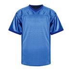 MESOSPERO Blank Football Jersey Plain Sports T-Shirt Pullover Football Clothing Hip Hop Jersey for Party, Blue, X-Large