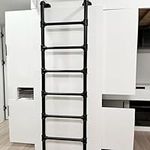 4ft-7.6ft Tall Attic Stairs Basement Egress Ladders, Space-Saving Twin Climb Ladders, Easy to Install, Loads 330lbs, Wall Mounted Metal Ladder for Home Loft,5.2FT/1.58M/62.4IN