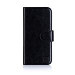 32nd Book Wallet PU Leather Flip Case Cover For Apple iPhone 5, 5S & SE (2016), Design With Card Slot and Magnetic Closure - Black