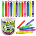 RAM ONLINE Bubbles For Kids, Pack of 40 Bubble Wands With 5ml of Bubble Mixture, Fun Garden Toys For Kids, Party Bag Fillers For Birthday Parties, Gifts For Girls Boys 3+, Multicolor