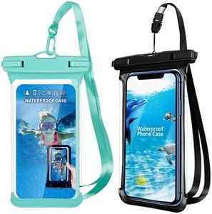 Universal Waterproof Pouch;Waterproof Cellphone Dry Bag Underwater Case for iPhone 15 14 13 Pro Max Xs XR 8 7 Plus SE,Galaxy S24 S23 S22 S21 Plus,Pixel 4 XL up to 7" 2 Pack