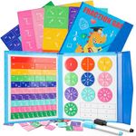 Magnetic Fraction Educational Puzzle, 110 Pcs Magnetic Fraction Puzzle for Kids, Magnetic Fraction Tiles & Fraction Circles, Fractions Manipulatives Learning Games for Elementary School