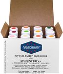 Oasis Supply Americolor Soft Gel Paste Food Color, Set of 12