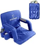 HITORHIKE Stadium Seat for Bleachers or Benches Portable Reclining Stadium Seat Chair with Padded Cushion Chair Back and Armrest Support(Blue,21",1PC)