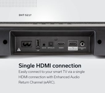 Denon Dolby Atmos Soundbar – DHT-S217, Slim Home Theater Speaker