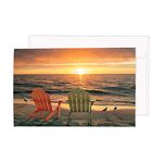 Tree-Free Greetings EcoNotes 12 Count Glorious Day Sunset All Occasion Notecard Set with Envelopes, 4 x 6 Inches (FS56238)