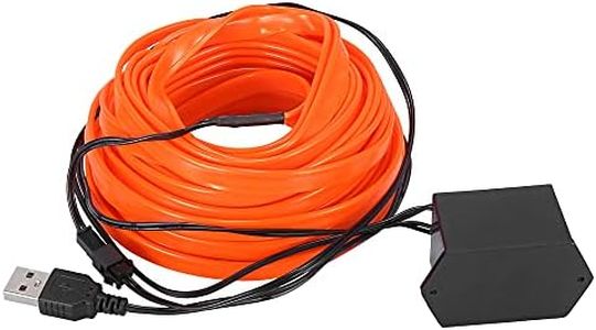 X AUTOHAUX 10 Meter/33ft Car Interior USB EL Wire Strip Orange Cold Light Set