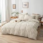 PERFEMET 3-Pieces Cream Tufted Boho