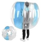 47inch Outdoor Bubble Balls Durable Giant Human Ball Active Play for Adults Teen, Inflatable Bumper Balls,PVC Material, for Outside Party (Transparent Blue)