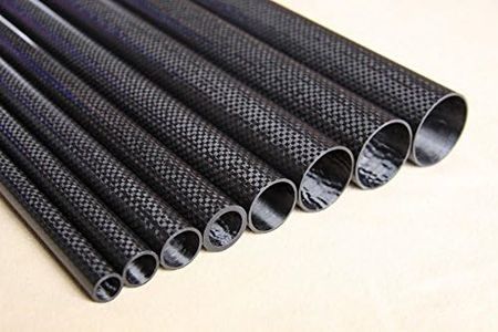 WHABEST 8mm OD x 4mm ID Carbon Fiber Tube 3k 500MM Long (Roll Wrapped) Carbon Pipe 8x4 High Glossy Plain (2pcs 8x4x500mm Glossy)