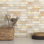 BeNice Stick on Wall Tiles Kitchen,Bathroom Self Adhesive Tiles Marble Mosaic Peel and Stick Stone Tiles Matte(10pcs Brown)