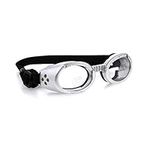 Doggles DGILLG18 ILS 2 Silver Frame/Clear Lens, Large