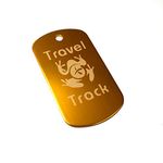 AllCachedUp Trackable Tag for Geocaching - Travel Track Tag - trackable like a Travel Bug (GOLD)