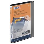 QuickFit View Binder, 3-Ring Binder, Angle D Ring, 5/8 Inch, Black