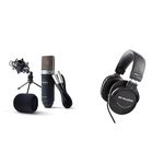 Marantz Professional MPM-1000 - Studio Recording Condenser XLR Microphone & M-Audio HDH40 – Over Ear Studio Headphones with closed back design, flexible headband and 2.7m cable