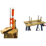 Forest Master Smart Splitter Manual Log Splitter Axe Wedge Maul & Forest Master Log Bench Jaws for Workbench