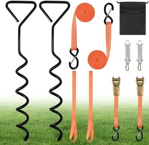 succulentlovers RV Awning Tie Down Kit - Heavy Duty RV Awning Tie Down Anchors, RV Awning Tie Down Straps for Wind, Campers Awning Anchors Accessories for Outdoor Camping RV Awning