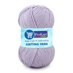 ProKart Premium Woolen 4 ply Hand Knitting Wool Yarn | Fine Weight Knitted and Crocheted Soft Yarn for Sweater, Scarf, Hat, Baby Clothes, Baby Sports, Purse, Gift Bags & DIY Craft Accessories Projects (1 Ball/100 Gram Each) (Lavender, 100gms x 1 Pack)